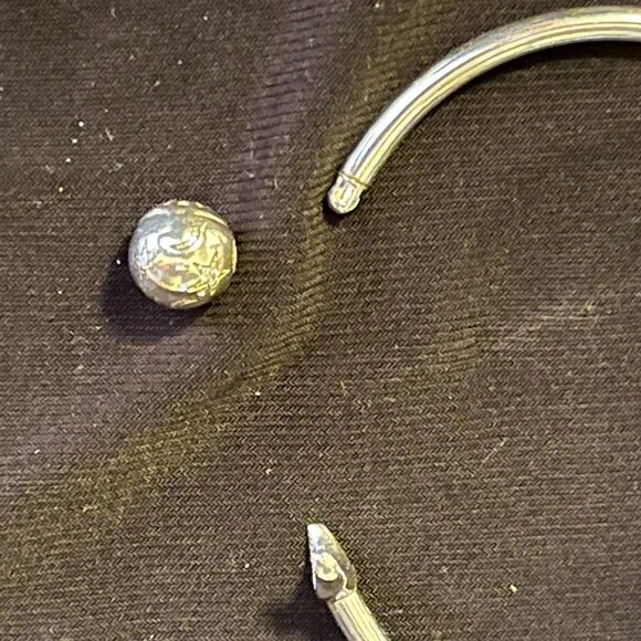 Sterling Silver Pandora Moments Moon & Stars Open Bangle Bracelet – Size Medium - Picture 13 of 13